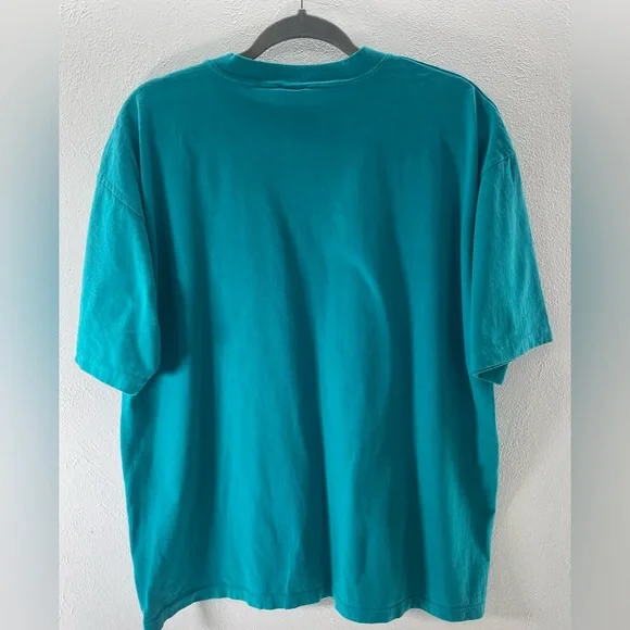 Vintage 90’s Bugs Bunny Positive Bright Turquoise oversized Tee M/L - Picture 6 of 6
